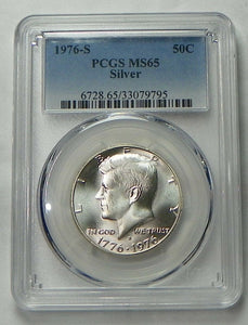 1976-S Silver Kennedy Bicentennial Half Dollar PCGS MS65