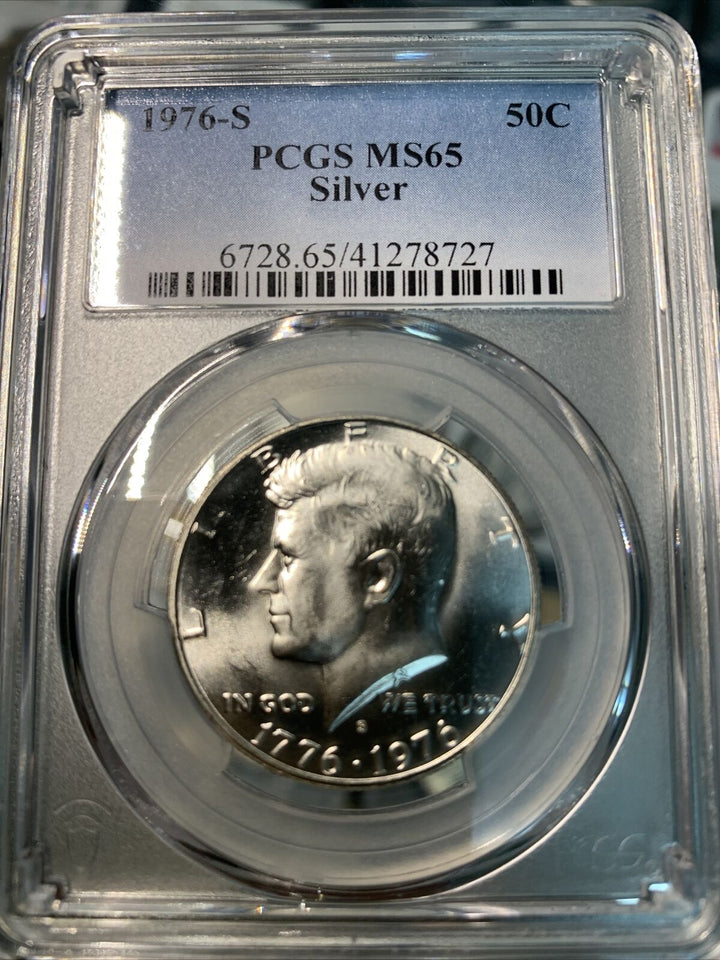 1976-S Silver Kennedy Bicentennial Half Dollar PCGS MS65