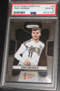 2018 Panini Prizm World Cup Timo Werner #98 PSA 10 GEM MINT Rookie RC