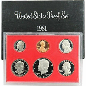 1981 S-United States US Mint  Proof Set In Original Mint Packaging  6 Coins