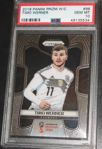 2018 Panini Prizm World Cup Timo Werner #98 PSA 10 GEM MINT Rookie RC