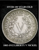 Liberty Head V Nickel 5 Cent Piece G/VG Random Date 5c US Coin Collectible